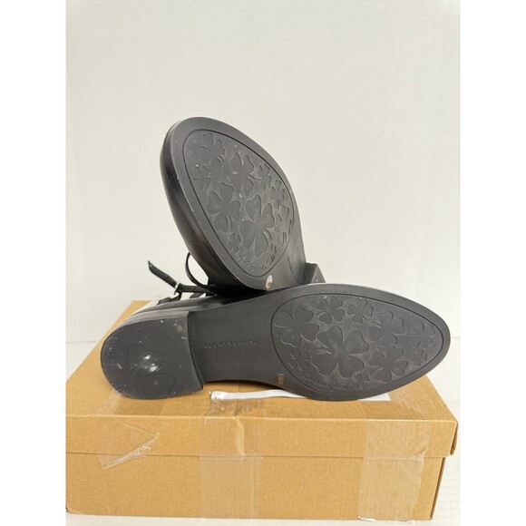 -1437 Lucky Brand Black Leather Flats-US 9.5 Womens - Picture 4 of 5